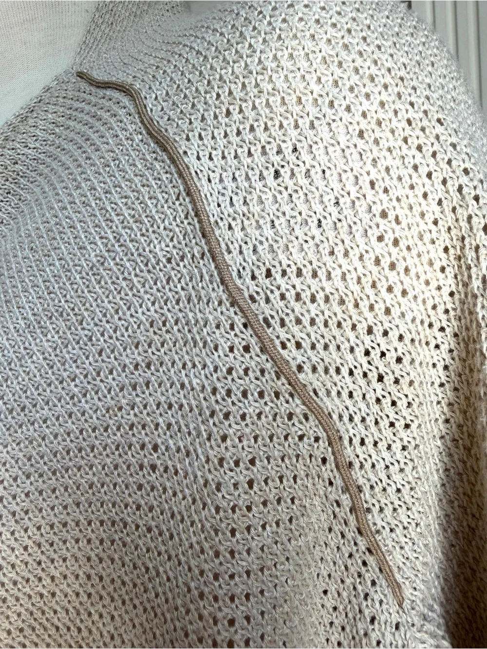 🤎 We Are AMMA Natural Cocoon Neutral Oatmeal Color Nursing Cover Shawl Wrap